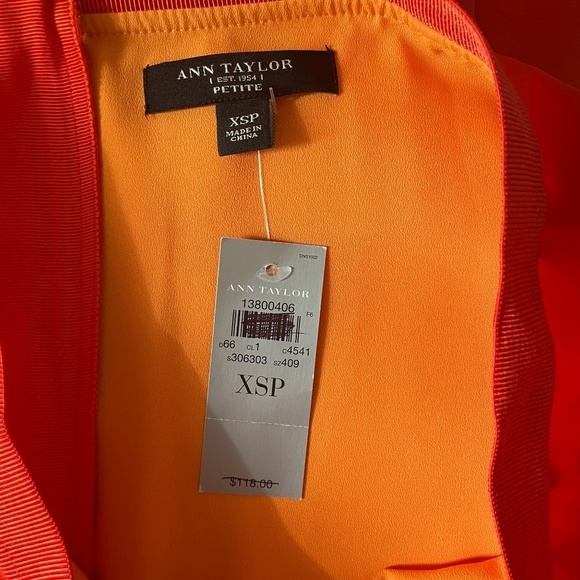 NWT Ann Taylor Maxi Skirt, Orange, Size XSP - Picture 4 of 6